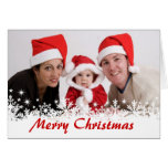 Christmas Snowflake Full-bleed Photo Greeting Card