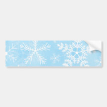 Christmas Snowflake Pattern Bumper Stickers