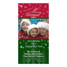 Christmas Snowflakes Photo Card