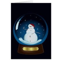 Christmas Snowglobe Blank Card