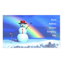Christmas Snowman - Business Business Card Template