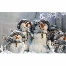 Christmas snowman photo sculpture