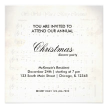 Christmas Song Custom Invite