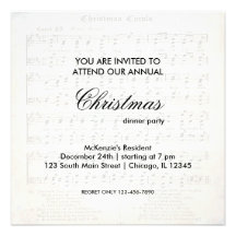 Christmas Song Invitations