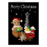 Christmas . squirrel , Chipmunk グリーティングカード
