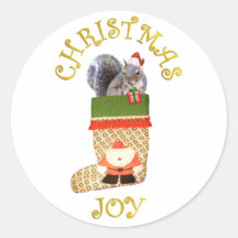 Christmas Squirrel Sticker