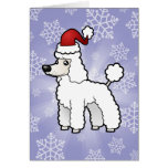 Christmas Standard/Miniature/Toy Poodle puppy cut Greeting Card