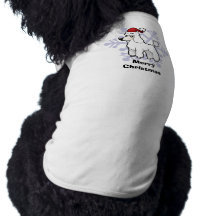 Christmas Standard/Miniature/Toy Poodle puppy cut Pet Tshirt