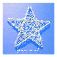 Christmas star party invitation