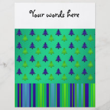 Christmas stripes in green with Christmas trees19 Flyer Design