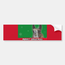 Christmas Stud Llama Happy New Year Bumper Stickers