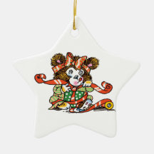 Christmas Teddy Bear Start Ornament