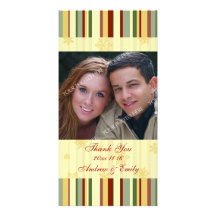 Christmas Thank You Wedding Photo Cards