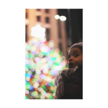 Christmas time stretched canvas print