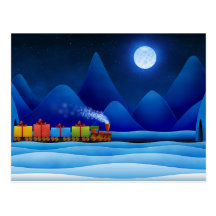Christmas Train Post Cards