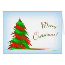 Christmas Tree, Abstract Greeting Card