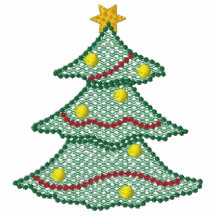 Christmas Tree Embroidered Shirt