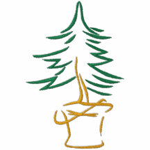 Christmas Tree Embroidered Shirt
