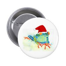Christmas Tree Frog Buttons