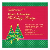 Christmas Tree Holiday Party Invitation