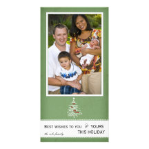Christmas tree - holiday photocards customised photo card