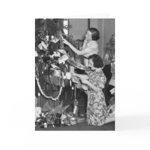 Christmas tree in 2UW studio, 24/12/1937 Card