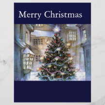 Christmas tree on street custom flyer