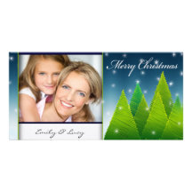 Christmas tree photo card template