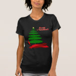 Christmas Tree with Red Ribbon Shirts