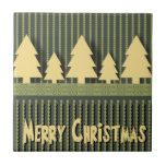 Christmas Trees and Stripes Tile