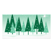 christmas trees picture card