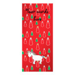 Christmas unicorn red snowman pattern customized rack card