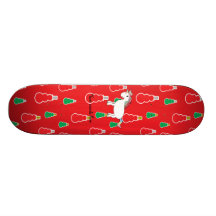 Christmas unicorn red snowman pattern skateboards
