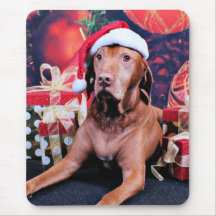 Christmas - Vizsla - Budda Mouse Pad