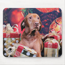 Christmas - Vizsla - Budda Mouse Pad