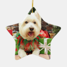 Christmas - Westie - Lucky Christmas Ornaments