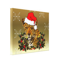 Christmas Wildcat Canvas Prints