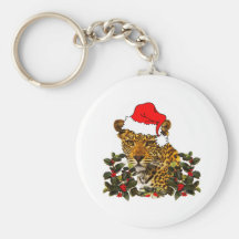 Christmas Wildcat Keychain