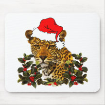 Christmas Wildcat Mouse Pad