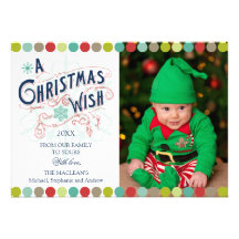 Christmas Wish Holiday Photo Cards Invite