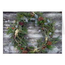 Christmas Wreath Blank Card
