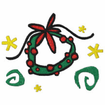 Christmas Wreath Embroidered Shirt