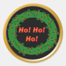 Christmas wreath Ho Ho Ho! Sticker