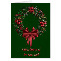 Christmas Wreath Holiday Greeting Card