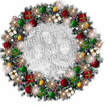 Christmas Wreath With Your Own Photo! Photo Cutouts