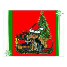 Christmas Yorkie Poo Postcards