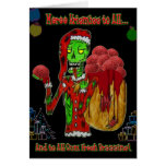 Christmas zombie greeting card