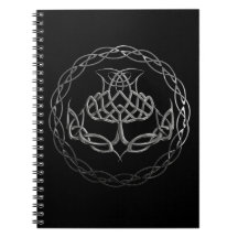 Chrome Celtic Knot Thistle Notebook