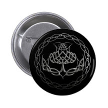 Chrome Celtic Knot Thistle Pin