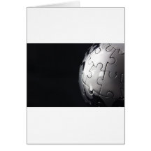 Chrome globe with black background cards